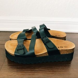 Office Black Strappy Sandals